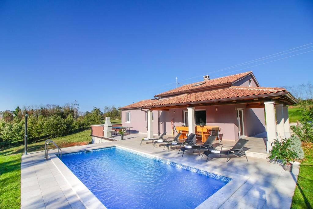 Modern House With Private Pool Villa Zminj Exterior photo
